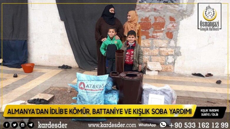 almanyadan İdlİbe kÖmÜr battanİye ve kiŞlik soba yardimi 03