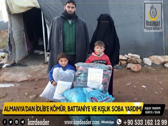 almanyadan İdlİbe kÖmÜr battanİye ve kiŞlik soba yardimi 09