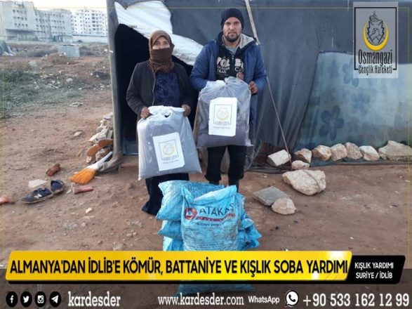 almanyadan İdlİbe kÖmÜr battanİye ve kiŞlik soba yardimi 11