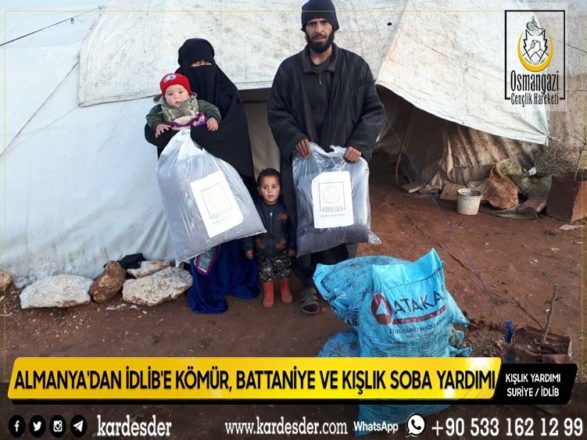 almanyadan İdlİbe kÖmÜr battanİye ve kiŞlik soba yardimi 12