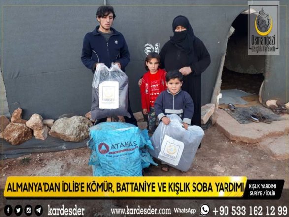 almanyadan İdlİbe kÖmÜr battanİye ve kiŞlik soba yardimi 13