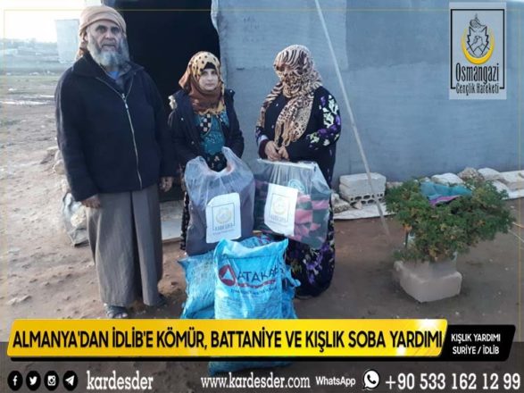 almanyadan İdlİbe kÖmÜr battanİye ve kiŞlik soba yardimi 16