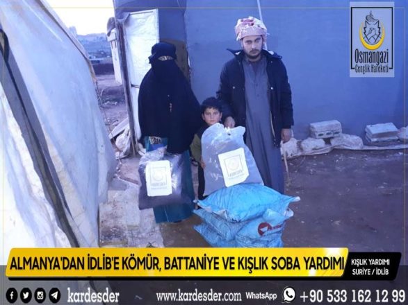 almanyadan İdlİbe kÖmÜr battanİye ve kiŞlik soba yardimi 18