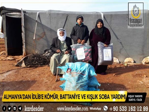 almanyadan İdlİbe kÖmÜr battanİye ve kiŞlik soba yardimi 19