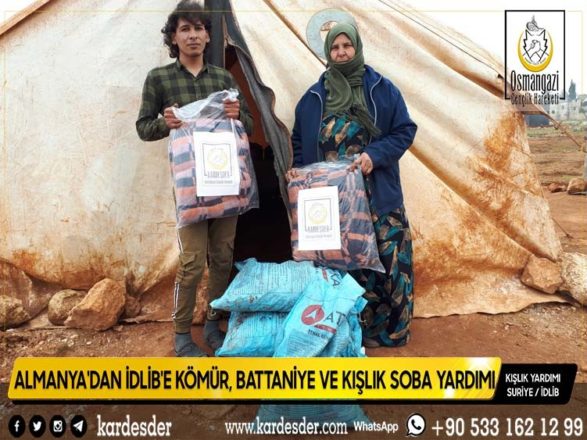 almanyadan İdlİbe kÖmÜr battanİye ve kiŞlik soba yardimi 21