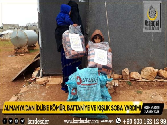 almanyadan İdlİbe kÖmÜr battanİye ve kiŞlik soba yardimi 23