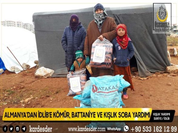 almanyadan İdlİbe kÖmÜr battanİye ve kiŞlik soba yardimi 24