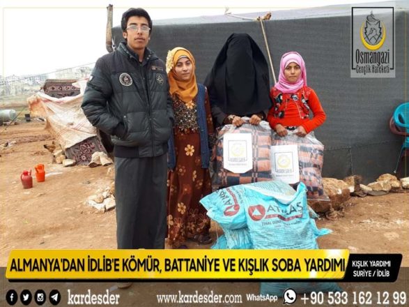 almanyadan İdlİbe kÖmÜr battanİye ve kiŞlik soba yardimi 25