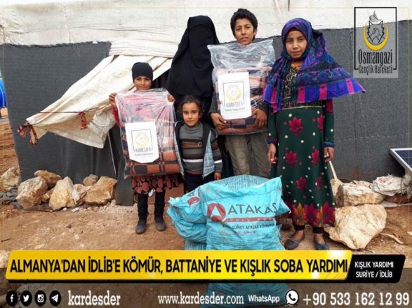 almanyadan İdlİbe kÖmÜr battanİye ve kiŞlik soba yardimi 26