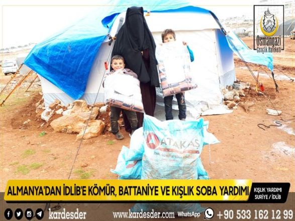 almanyadan İdlİbe kÖmÜr battanİye ve kiŞlik soba yardimi 27