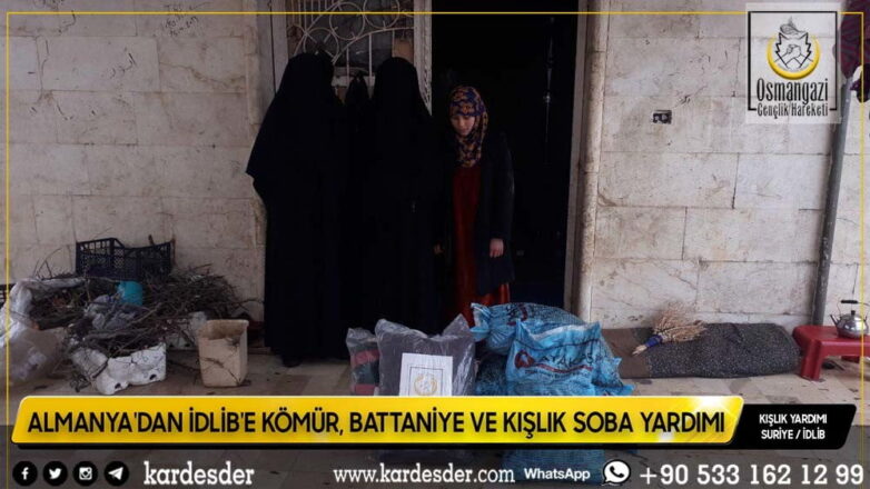 almanyadan İdlİbe kÖmÜr battanİye ve kiŞlik soba yardimi 30