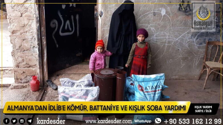 almanyadan İdlİbe kÖmÜr battanİye ve kiŞlik soba yardimi 34