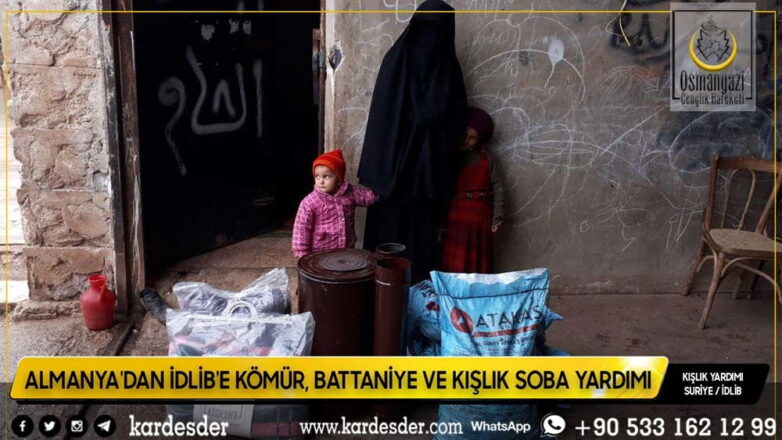 almanyadan İdlİbe kÖmÜr battanİye ve kiŞlik soba yardimi 35