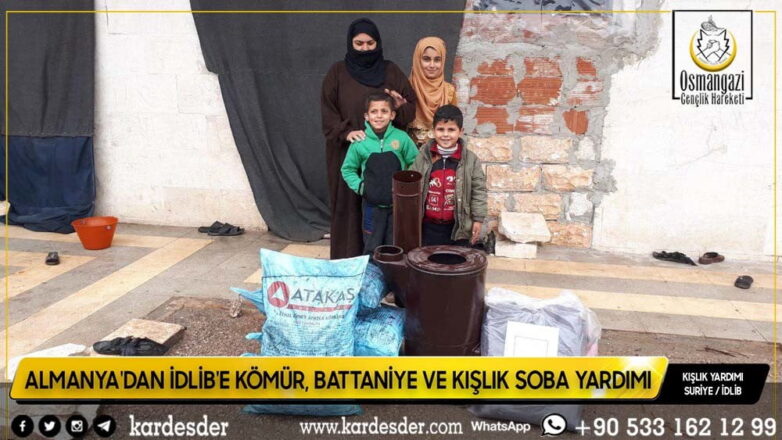 almanyadan İdlİbe kÖmÜr battanİye ve kiŞlik soba yardimi 41