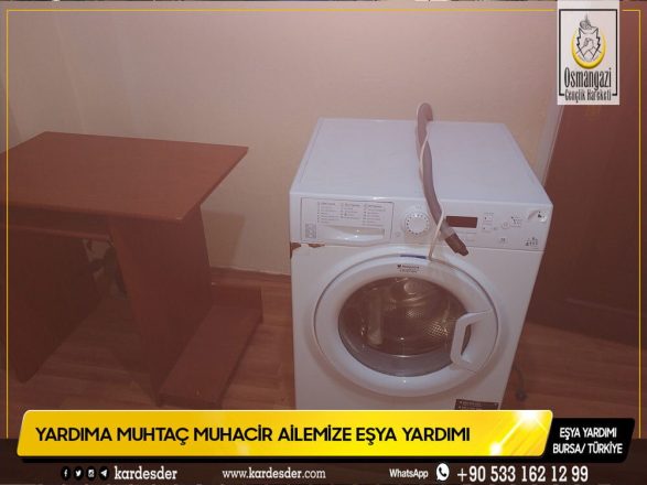 bombardımanlar sonucu türkiyeye sığınmak durumunda kalan ailemize eşya yardımı 06