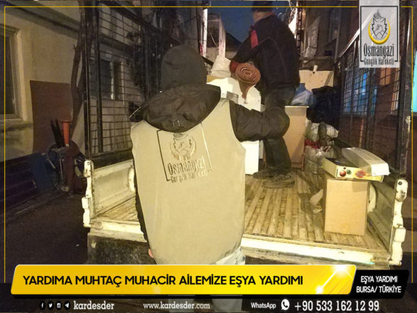 bombardımanlar sonucu türkiyeye sığınmak durumunda kalan ailemize eşya yardımı 15