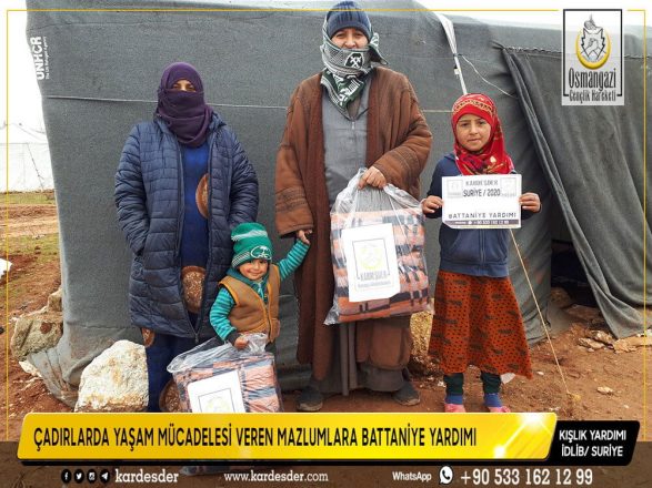 Çadirlarda yaŞam mÜcadelesİ veren mazlumlara battanİye yardimi 03