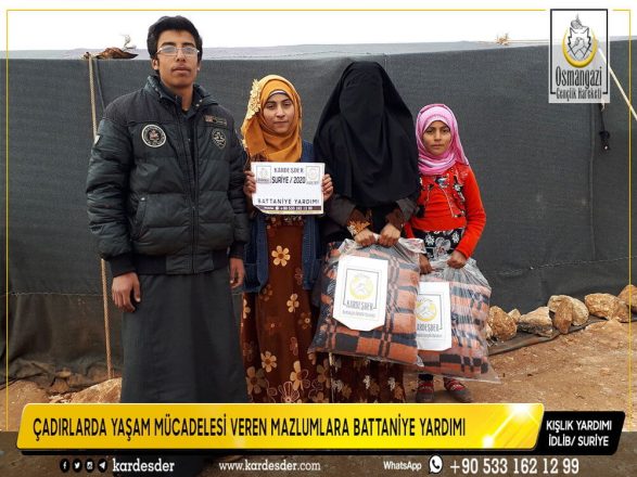 Çadirlarda yaŞam mÜcadelesİ veren mazlumlara battanİye yardimi 04