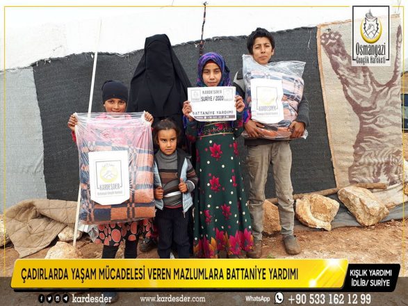Çadirlarda yaŞam mÜcadelesİ veren mazlumlara battanİye yardimi 05