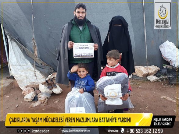 Çadirlarda yaŞam mÜcadelesİ veren mazlumlara battanİye yardimi 12