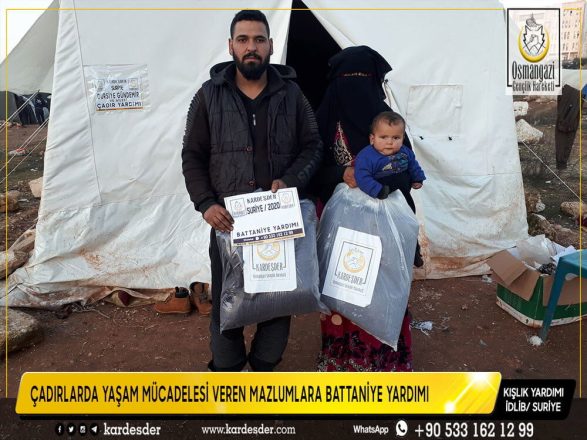 Çadirlarda yaŞam mÜcadelesİ veren mazlumlara battanİye yardimi 13