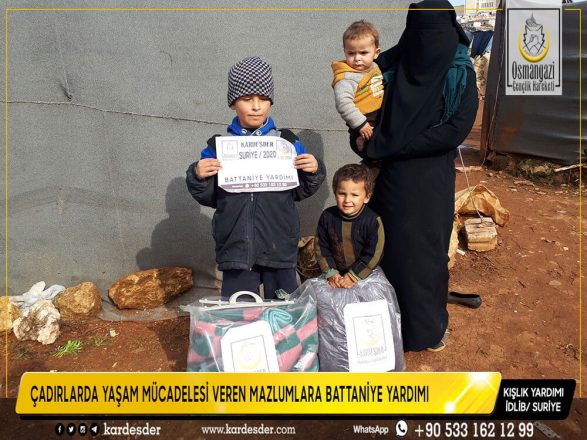 Çadirlarda yaŞam mÜcadelesİ veren mazlumlara battanİye yardimi 23