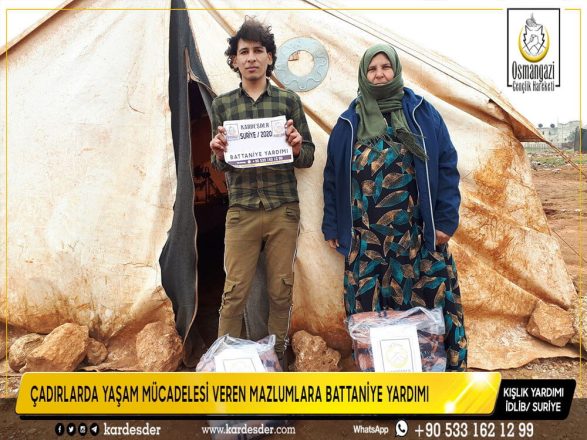 Çadirlarda yaŞam mÜcadelesİ veren mazlumlara battanİye yardimi 24