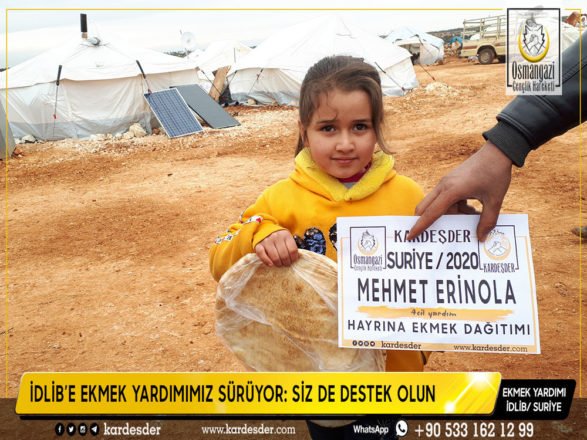 idlib e gunluk 500 ekmek yardimimiz suruyor siz de destek olun 01