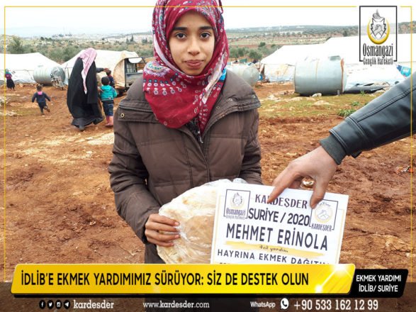 idlib e gunluk 500 ekmek yardimimiz suruyor siz de destek olun 05