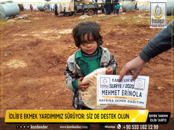 idlib e gunluk 500 ekmek yardimimiz suruyor siz de destek olun 06