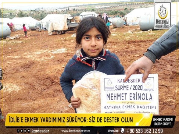 idlib e gunluk 500 ekmek yardimimiz suruyor siz de destek olun 08