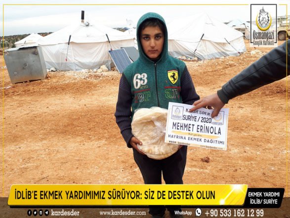 idlib e gunluk 500 ekmek yardimimiz suruyor siz de destek olun 30