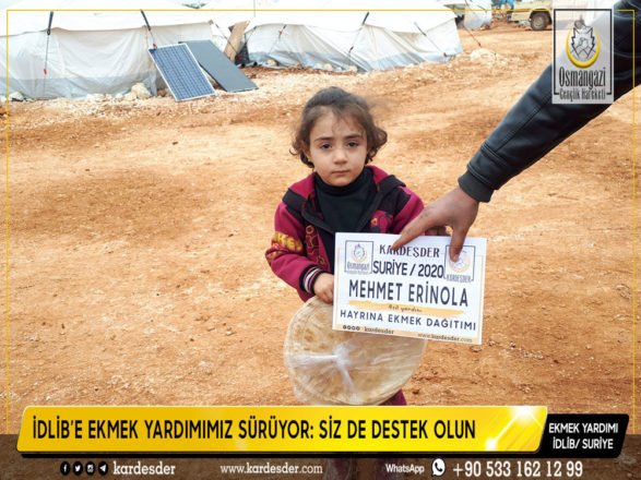 idlib e gunluk 500 ekmek yardimimiz suruyor siz de destek olun 34