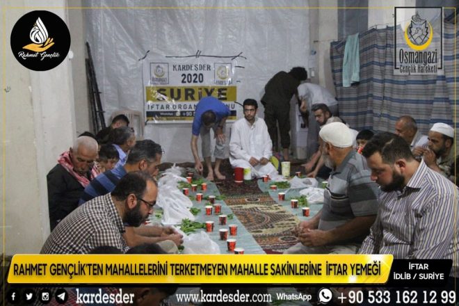 rahmet genclik ten mahallelerini terketmeyen mahalle sakinlerine iftar yemegi 02