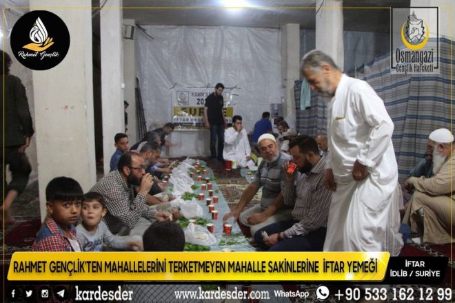 rahmet genclik ten mahallelerini terketmeyen mahalle sakinlerine iftar yemegi 05