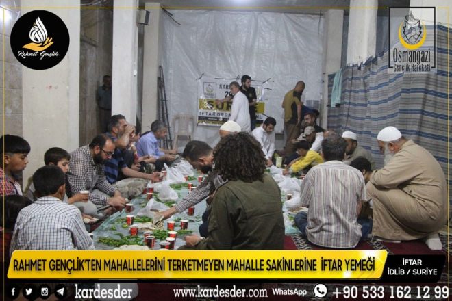 rahmet genclik ten mahallelerini terketmeyen mahalle sakinlerine iftar yemegi 06