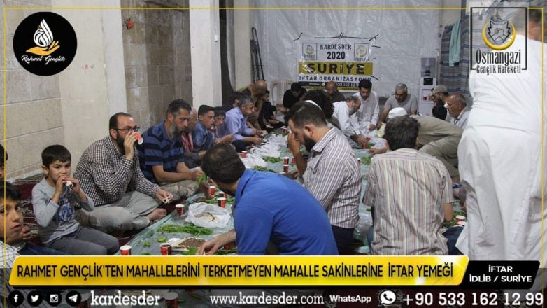 rahmet genclik ten mahallelerini terketmeyen mahalle sakinlerine iftar yemegi 09