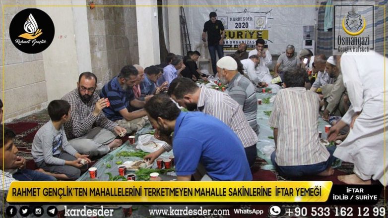 rahmet genclik ten mahallelerini terketmeyen mahalle sakinlerine iftar yemegi 10