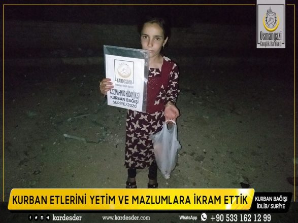 kurban etlerini yetim ve mazlumlara ikram ettik 45