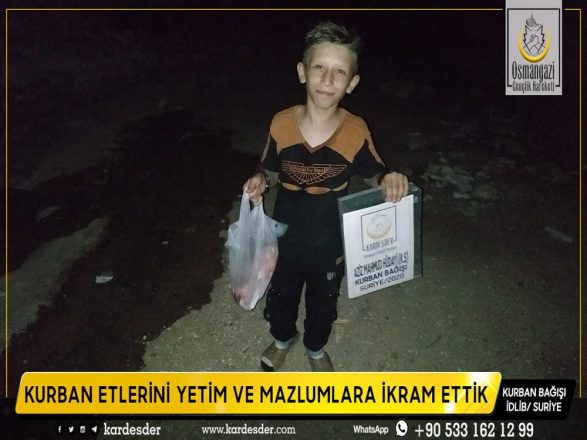 kurban etlerini yetim ve mazlumlara ikram ettik 46