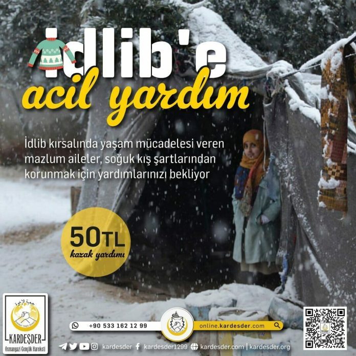 İdlib'e Acil Yardım: Yetimlere Kazak Bağışı — 1
